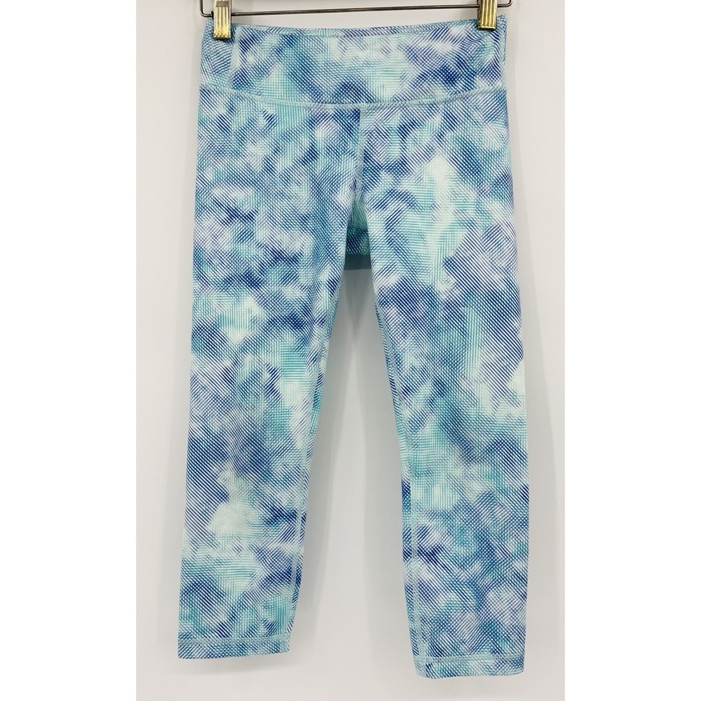 Athleta Girl Size Medium 8-10 Printed Cropped Leggings 18" Inseam